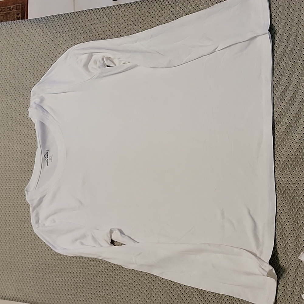 EUC Eddie Brauer White Long Sleeve Tees (2pk) Size:L